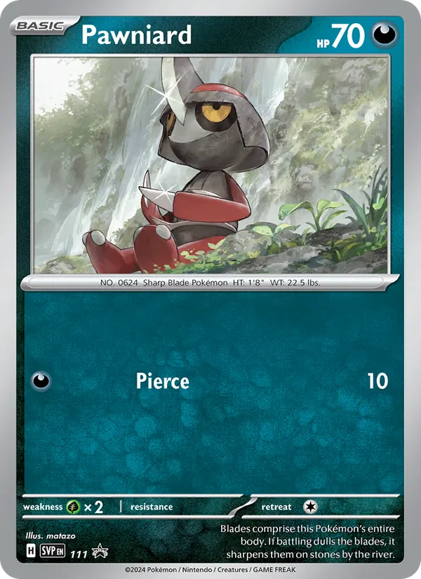 Pawniard #111, SWSH Black Star Darkrai Deck, TCGdex reference