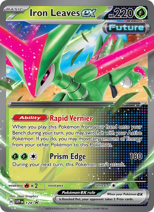 Iron Leaves ex #128, SWSH Black Star Holo, TCGdex reference