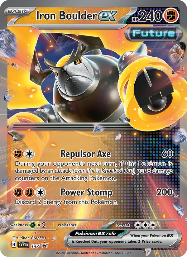 Iron Boulder ex #147, SWSH Black Star Holo, TCGdex reference
