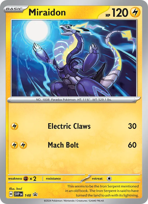 Miraidon #148, SWSH Black Star Holo, TCGdex reference