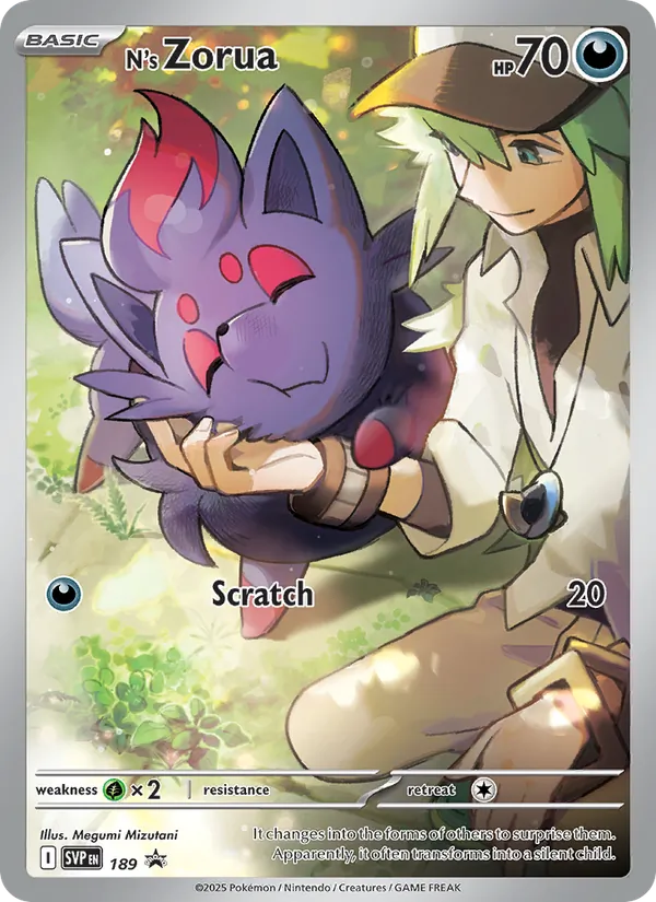 N's Zorua #189, SWSH Black Star Holo, TCGdex reference