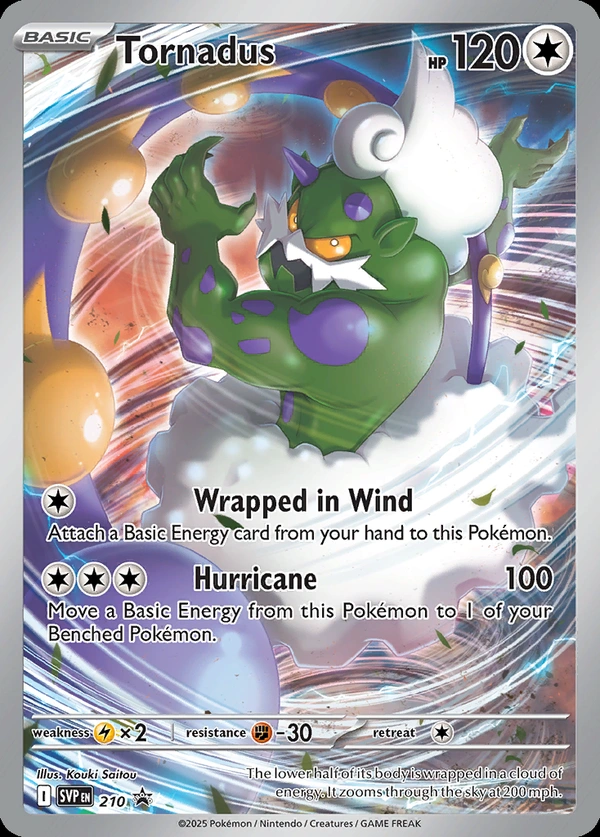 Tornadus #210, English SVP Black Star Promos promo, reference image