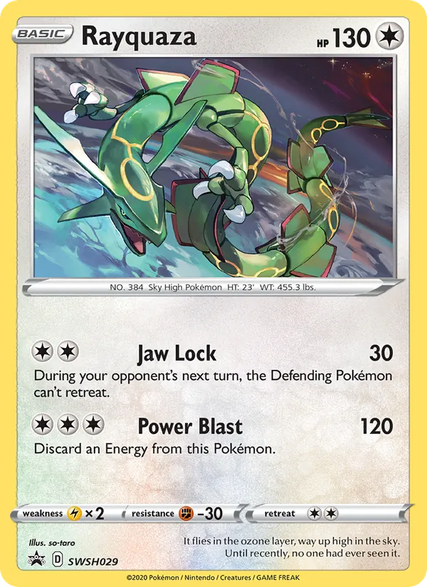 Rayquaza #SWSH029, SWSH Black Star Holo, TCGdex reference