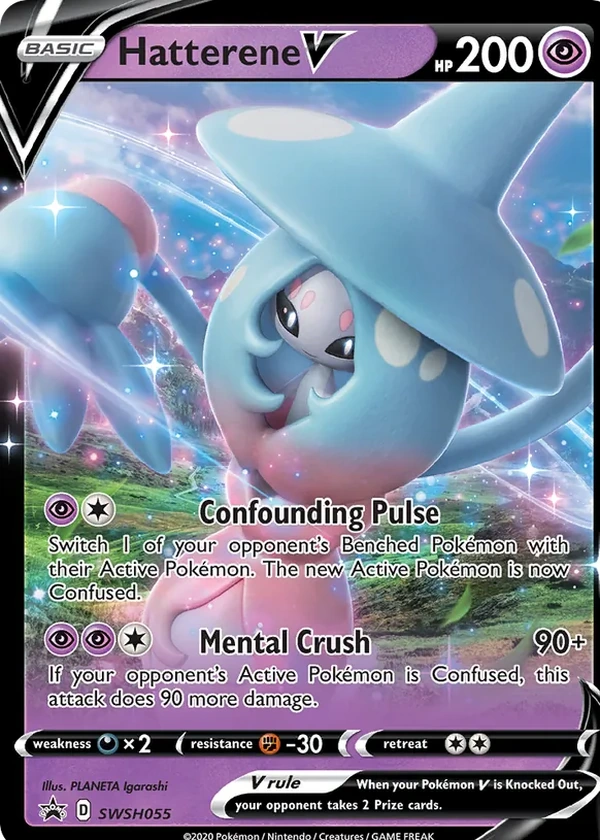 Hatterene V #SWSH055, SWSH Black Star Promos English Holo, TCGdex reference