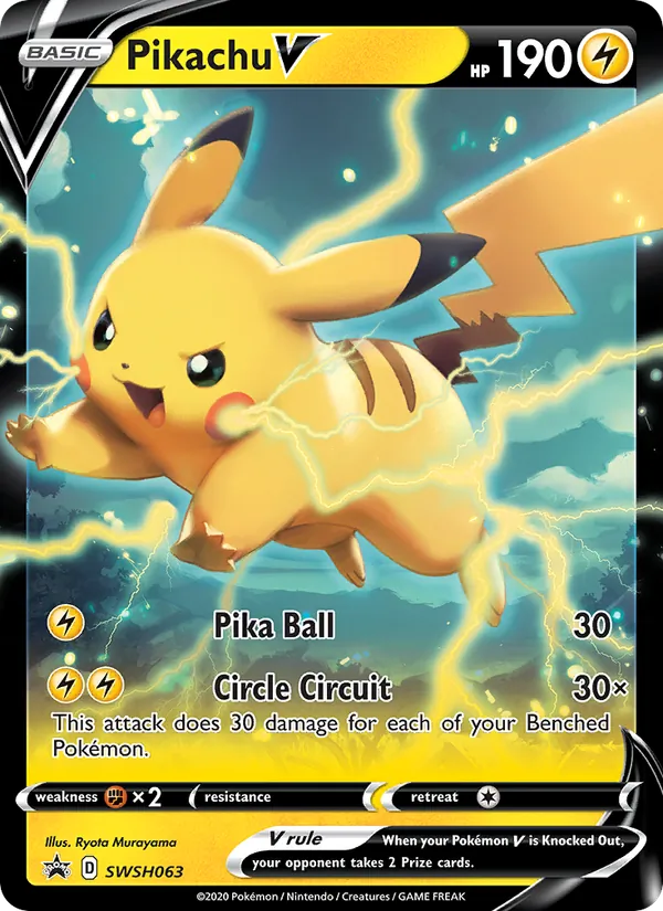 Pikachu V #SWSH063, SWSH Black Star Holo, TCGdex reference