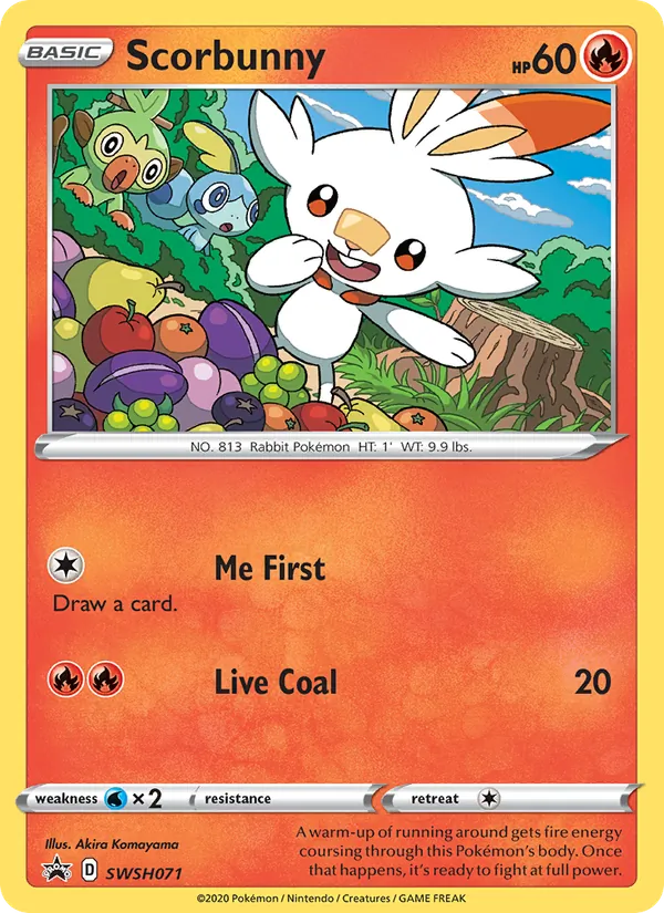 Scorbunny #SWSH071, SWSH Black Star Promos English Holo, TCGdex reference