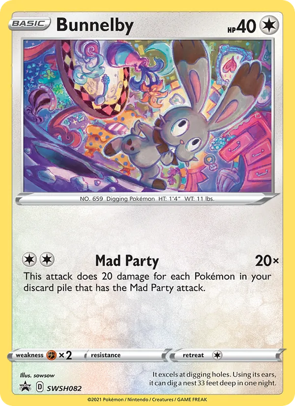 Bunnelby #SWSH082, SWSH Black Star Promos English Holo, TCGdex reference