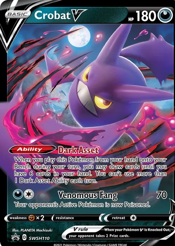 Crobat V #SWSH110, SWSH Black Star Promos English Holo, TCGdex reference