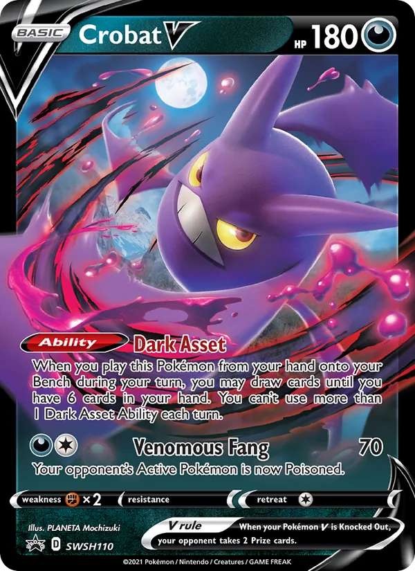 Crobat V #SWSH110, SWSH Black Star Holo, TCGdex reference