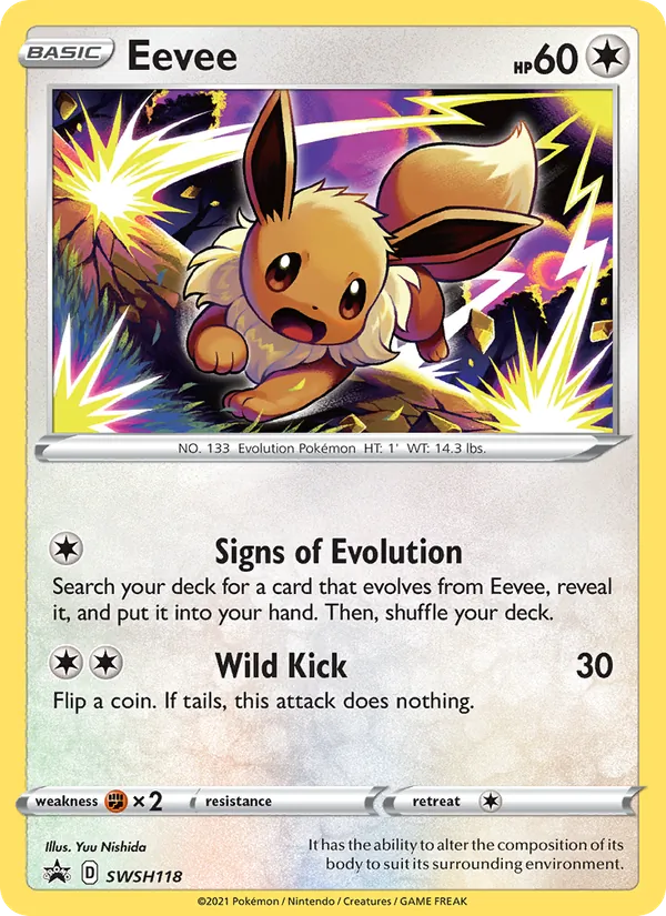 Eevee #SWSH118, SWSH Black Star Holo, TCGdex reference