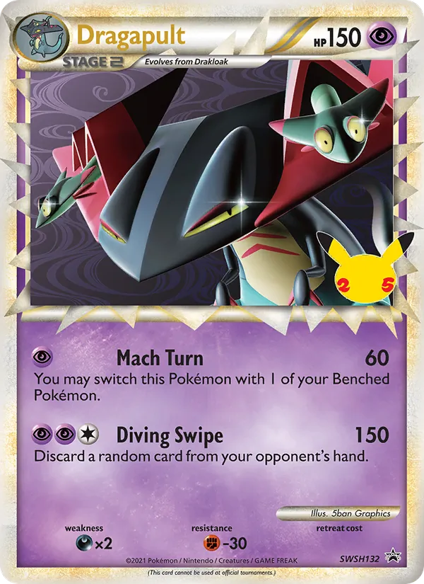 Dragapult #SWSH132, SWSH Black Star Holo, TCGdex reference