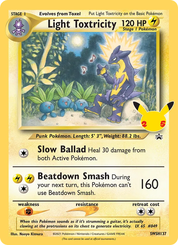 Light Toxtricity #SWSH137, SWSH Black Star Holo, TCGdex reference