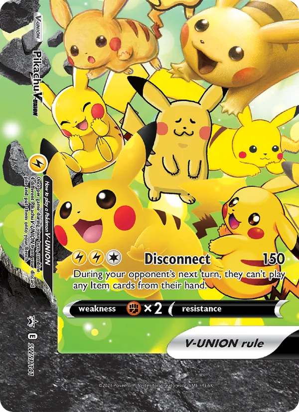 Pikachu V-UNION #SWSH141, SWSH Black Star Holo, TCGdex reference