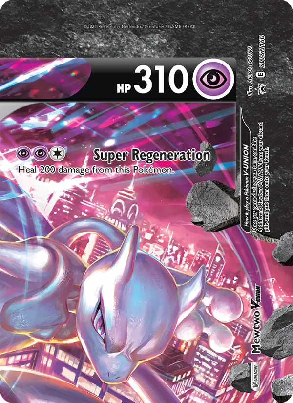 Mewtwo V-UNION #SWSH160, SWSH Black Star Holo, TCGdex reference