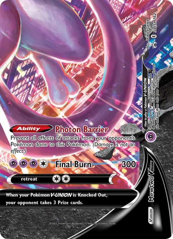 Mewtwo V-UNION #SWSH162, SWSH Black Star Holo, TCGdex reference