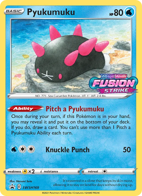Pyukumuku SWSH169, prerelease base reference scan