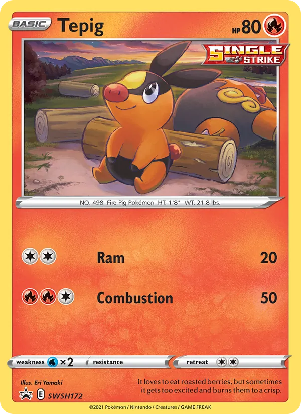 Tepig #SWSH172, SWSH Black Star Holo, TCGdex reference