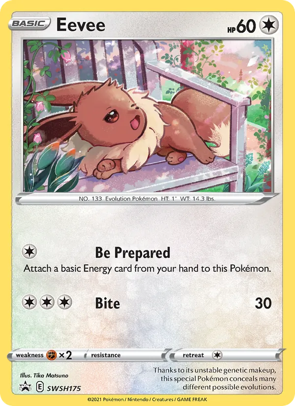 Eevee #SWSH175, SWSH Black Star Holo, TCGdex reference