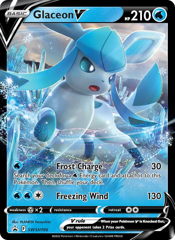 Glaceon V #SWSH196, SWSH Black Star Holo, TCGdex reference