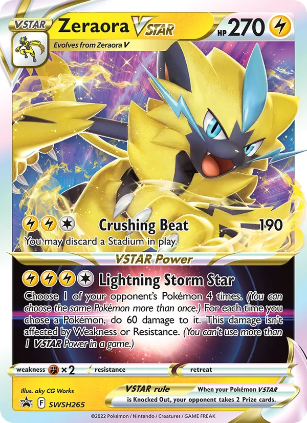 Zeraora VSTAR #SWSH265, SWSH Black Star Promos English Holo, TCGdex reference