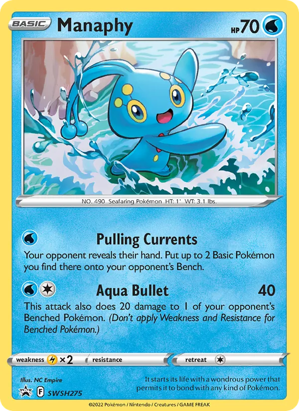Manaphy #SWSH275, SWSH Black Star Holo, TCGdex reference