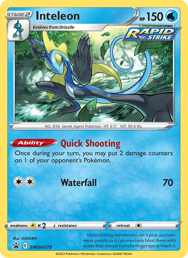 Inteleon #SWSH279, SWSH Black Star Holo, TCGdex reference