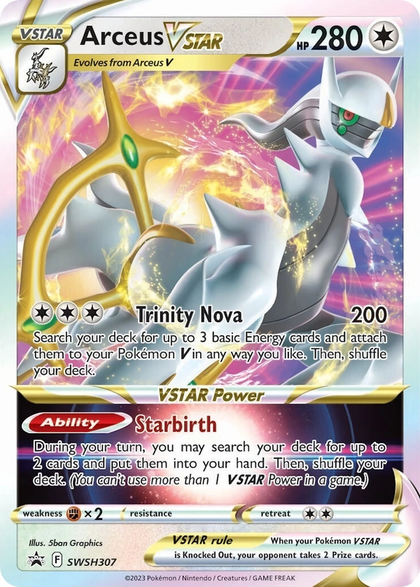 Arceus VSTAR #SWSH307, English SWSH Black Star Promos promo, reference image