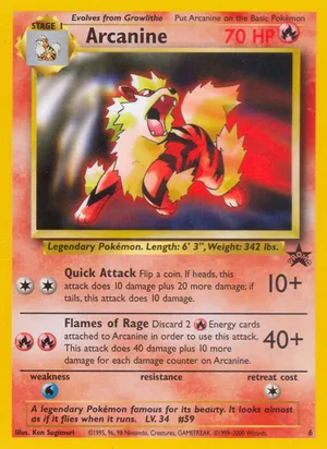 Arcanine #6, Standard print, TCGdex reference