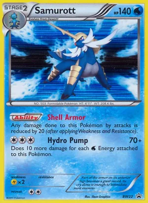 Samurott #BW22, BW Black Star Holo, TCGdex reference