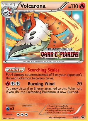 Volcarona BW40, base reference; stamps unverified