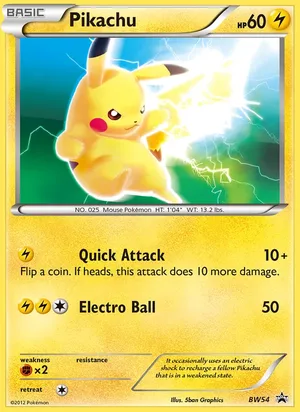 Pikachu #BW54, BW Black Star Non Holo, TCGdex reference