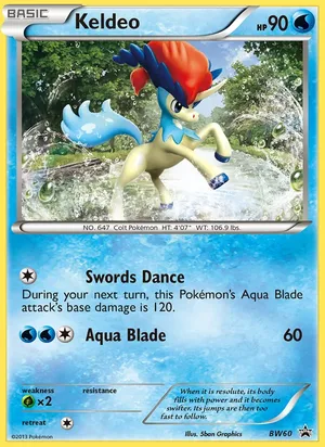 Keldeo #BW60, BW Black Star Tinsel Holo, TCGdex reference