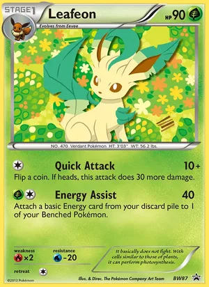 Leafeon #BW87, BW Black Star Holo, TCGdex reference