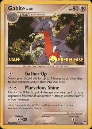 Gabite Staff Prerelease PSA reference placeholder