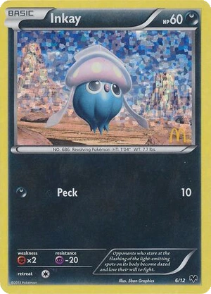 Inkay 6/12, McDonald's Collection 2014 Confetti Holo, Pokumon reference