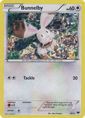Bunnelby 10/12, McDonald's Collection 2014 Confetti Holo, Pokumon reference