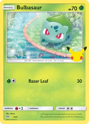 Bulbasaur #01, English McDonald's Collection 2021 promo, reference image