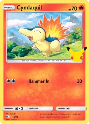 Cyndaquil #10, English McDonald's Collection 2021 promo, reference image