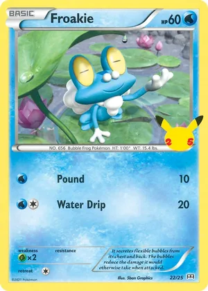 Froakie #22, English McDonald's Collection 2021 promo, reference image