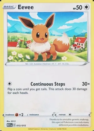 Eevee #13, English McDonald's Collection 2025 promo, reference image