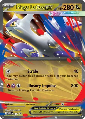 Mega Latias ex #011, English MEP Black Star Promos promo, reference image