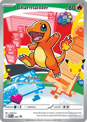 Charmander #038, English MEP Black Star Promos promo, reference image