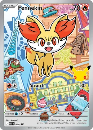 Fennekin #059, English MEP Black Star Promos promo, reference image