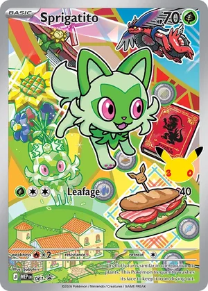 Sprigatito #061, English MEP Black Star Promos promo, reference image