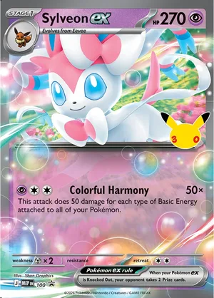 Sylveon ex #100, English MEP Black Star promo, reference image