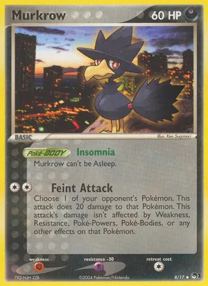 Murkrow #8, POP Series 1 Non Holo, TCGdex reference