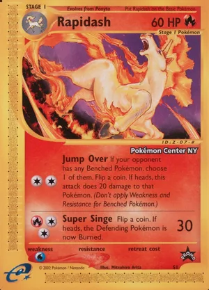 Rapidash Pokemon Center NY stamp PSA reference placeholder