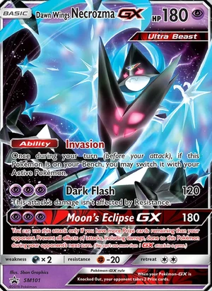 Dawn Wings Necrozma GX #SM101, SM Black Star Holo, TCGdex reference