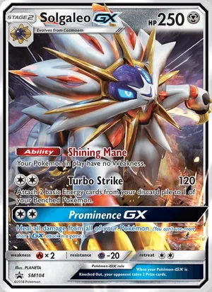 Solgaleo GX #SM104, SM Black Star Holo, TCGdex reference