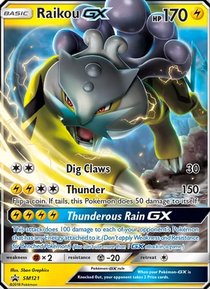 Raikou GX #SM121, SM Black Star Holo, TCGdex reference